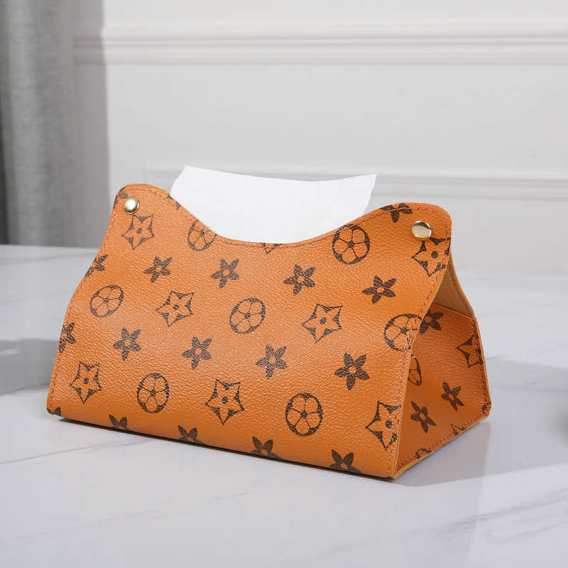 INS Tissue Box Toilet Paper Car Desktop Tissue Box Light Luxury Old Flower Living Room Home Napkin Storage Box C250924