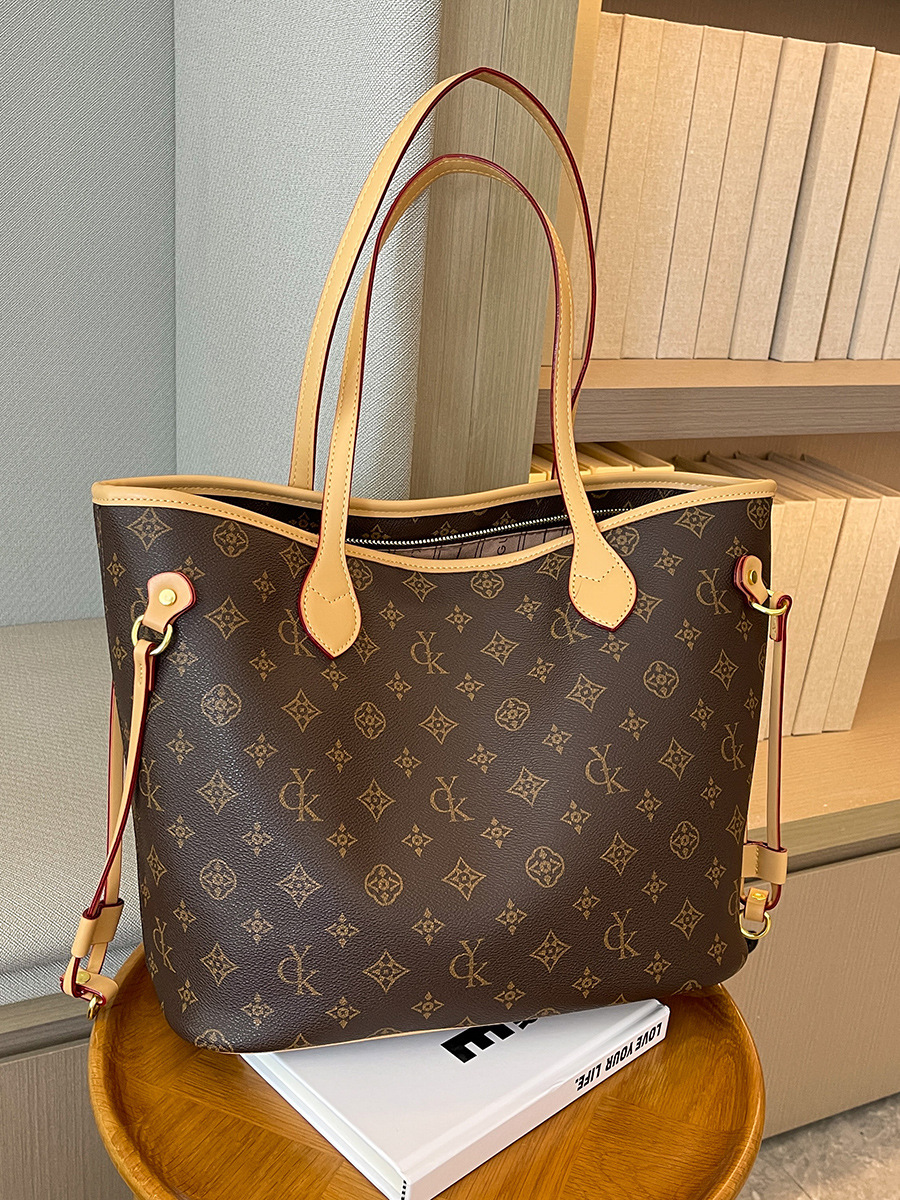 Women's Bag 2026 Fashion Stitched Shoulder Bag, Casual Handbag, Clutch, Vintage Luxury Shoulder Bag