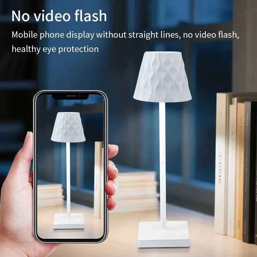 3color Rechargeable LED Desk Lamp Touch Dimming Night Light Rechargeable Desk Lamp Suitable for Bedroom Bar Hotel Decoration C251115