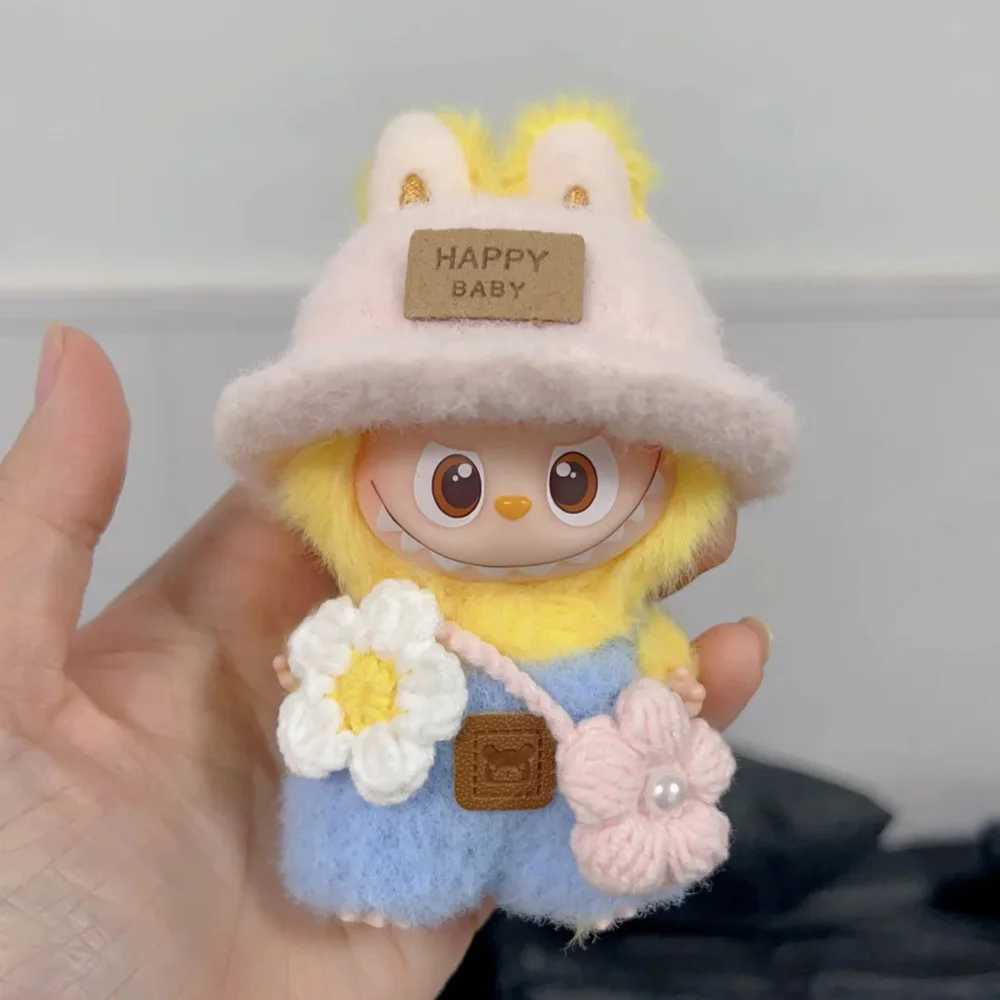 Labubu Clothing Overalls with Hat For 105cm Labubu V4 The Monsters Pin Doll Clothes Outfit Accessories Ropa Labubu C250924