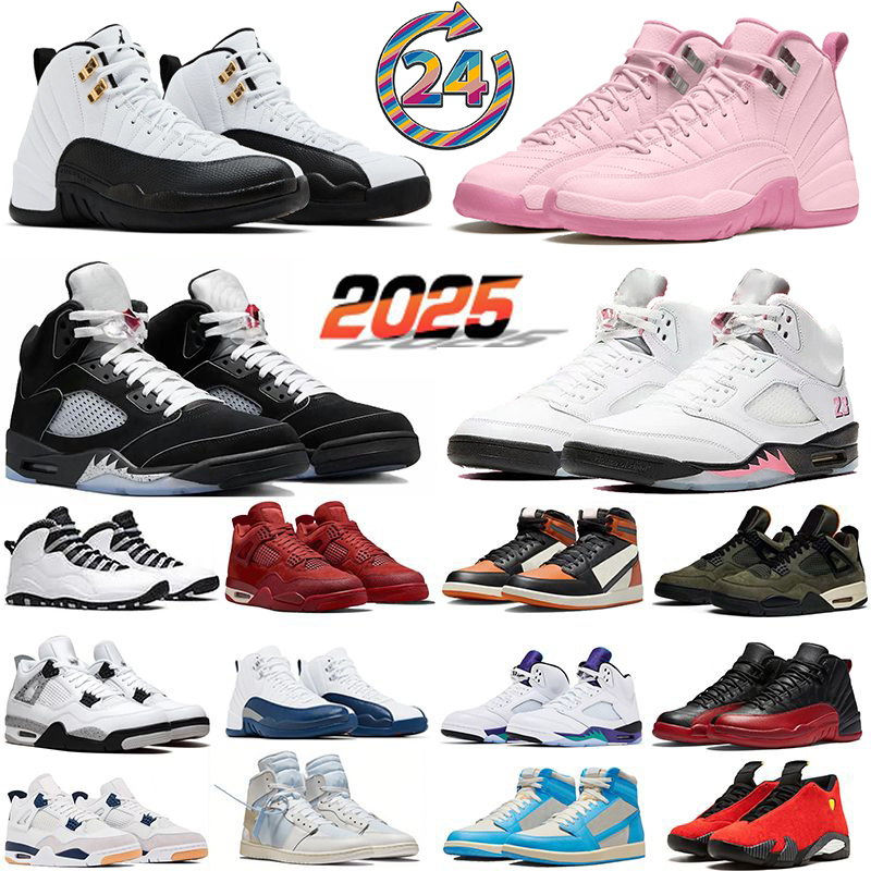 Basketball Shoes sneakers 4s 5s 12s 11s 10s 14s White cement black metallic Reimagined Ruby smoke Grey UNC Pink Bred Black Cat Sneakers man woman sport shoes