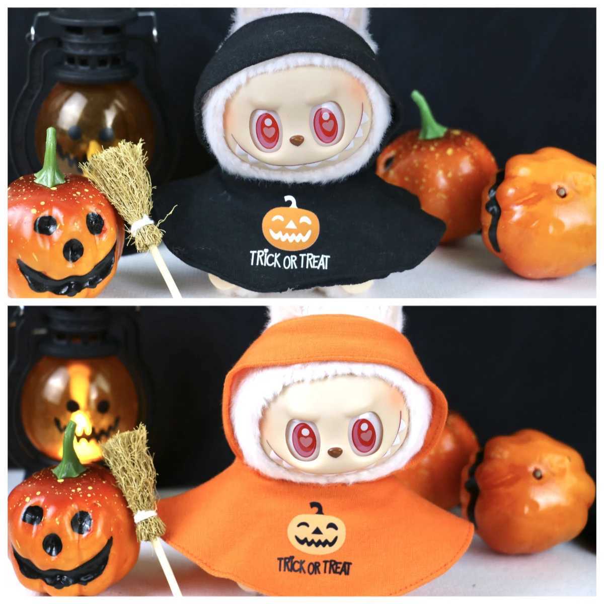 For Doll Cloth 17cm Halloween Evil Cloak Magic Academy Prop Broom Pumpkin Clothes Labubu Doll Pendant Costume Christmas Clothes C250924