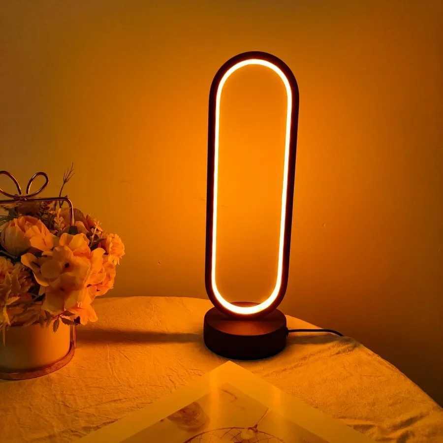 1PC Lamp bedroom Ring Lamp Living Room Threecolor Dimming Bedside Lamp LED Night Light C251115