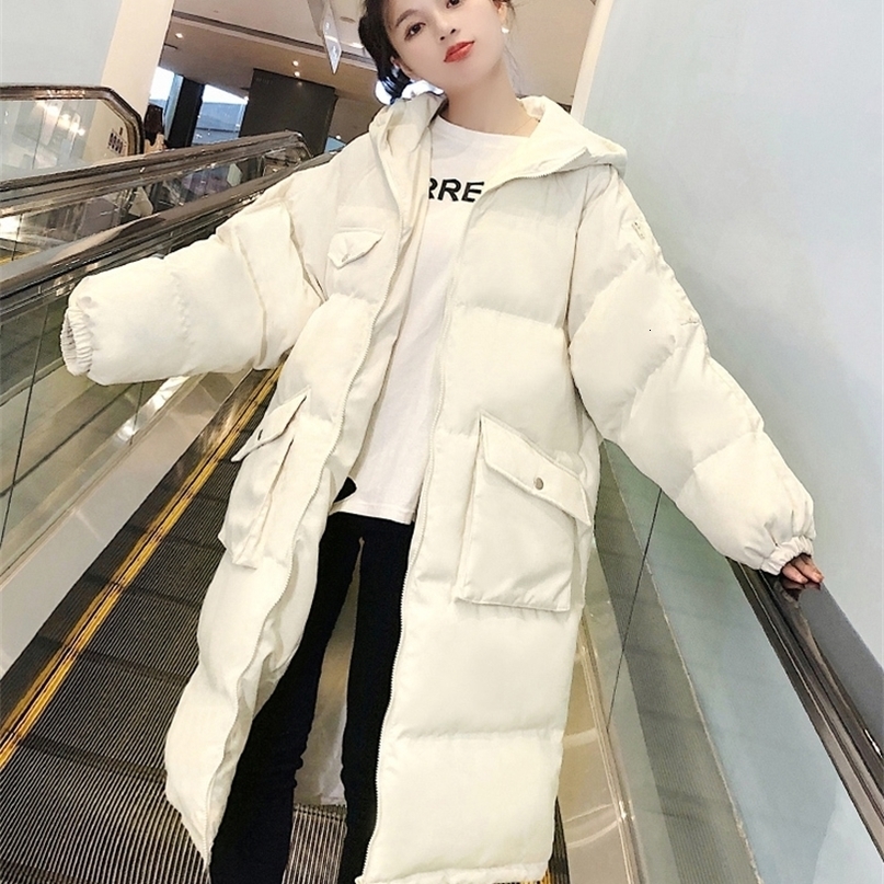 Winter new womens ins thick down padded jacket Korean version loose midlength padded jacket winter 201019