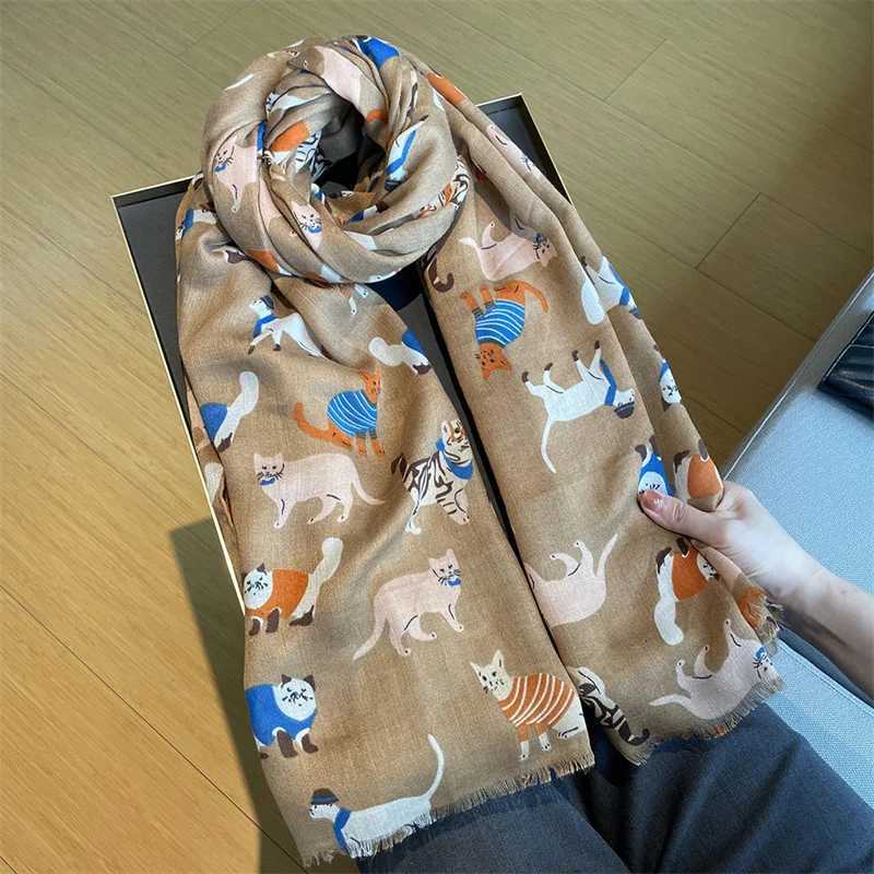 Cartoon Dachshund Dog Pattern Fringe Viscose Scarf Poodle Print Soft Voile Shawls and Wraps Pashmina Muslim Hijab Sjaal 18090Cm W251021