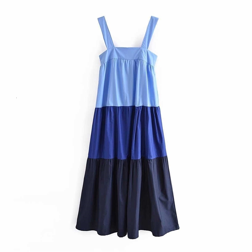 Summer Dress Women Patchwork Elegant Casual Fashion Chic Lady Maxi Dress Women Sundress robe femme 210709