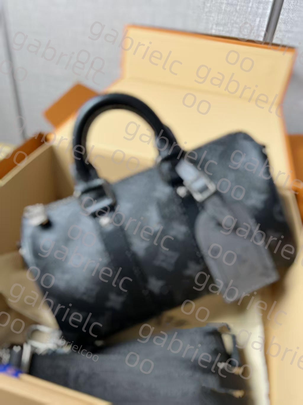 Men's Pouch Shoulder Bag, Black Print Street Style Crossbody Bag for Daily Use