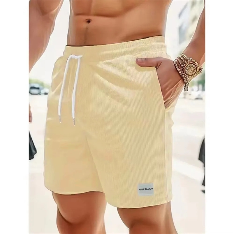 Mens denim shorts with summer beach shorts label mens loose shorts casual sports pants 250423