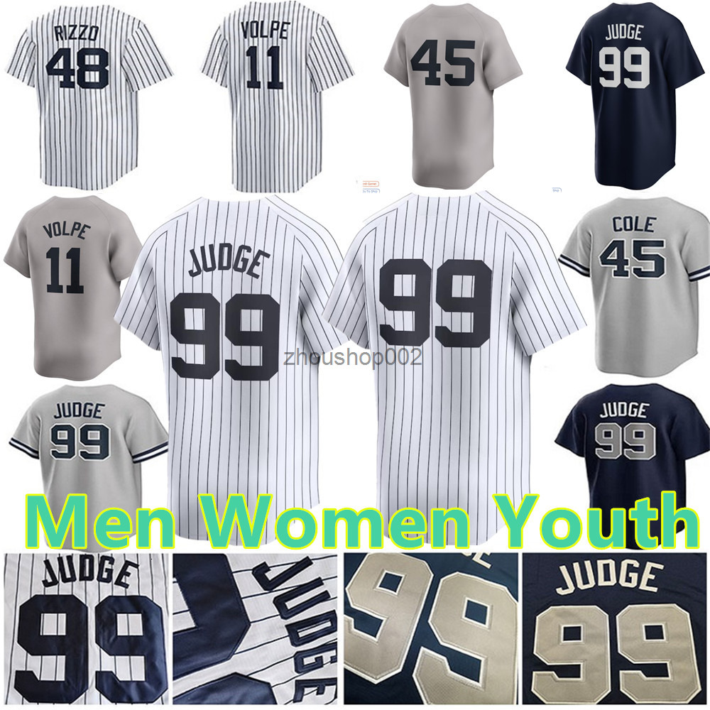 Custom 99 Aaron Judge Jersey Anthony Volpe Rizzo Nestor Cortes Jr Giancarlo Stanton Aaron Hicks Joey Gallo Gleyber Torres Gerrit Cole Yankees Goldschm