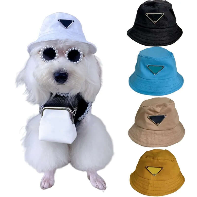 2025 new Designer with Triangle Iron Plate for Large Dog Sunscreen Summer Bucket Hats Cat Suncare Cooling Outdoor Hat Sun Protection Pet Cap