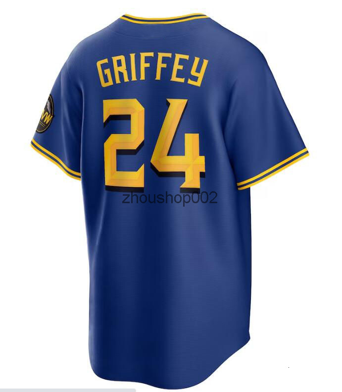 Mariners Ken Griffey Jr 44 Julio Rodriguez Baseball Jerseys JP Crawford Edgar Martinez Suzuki Ichiro Jarred Kelenic Kolten Wong Matt Brash City Connec