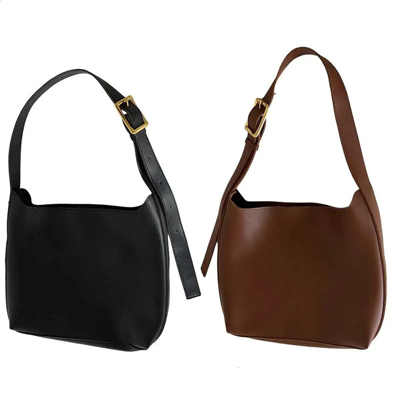 womens handbag large capacity leather shoulder bag soft homeless with inner pocket 240830