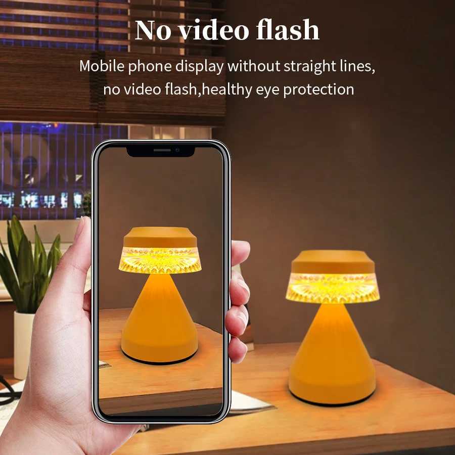 Classic Mushroom LED Desk Lamp Touch Dimming Bedlight Rechargeable Reading Light Bar Restaurant Bedroom Decorative Lighting C251115