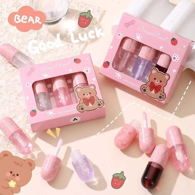 Waterproof Pearly Lip Gloss Set Mirror Glaze Effect Non Stick Cup Long Lasting Nourishing Moisturizing Oil F250922