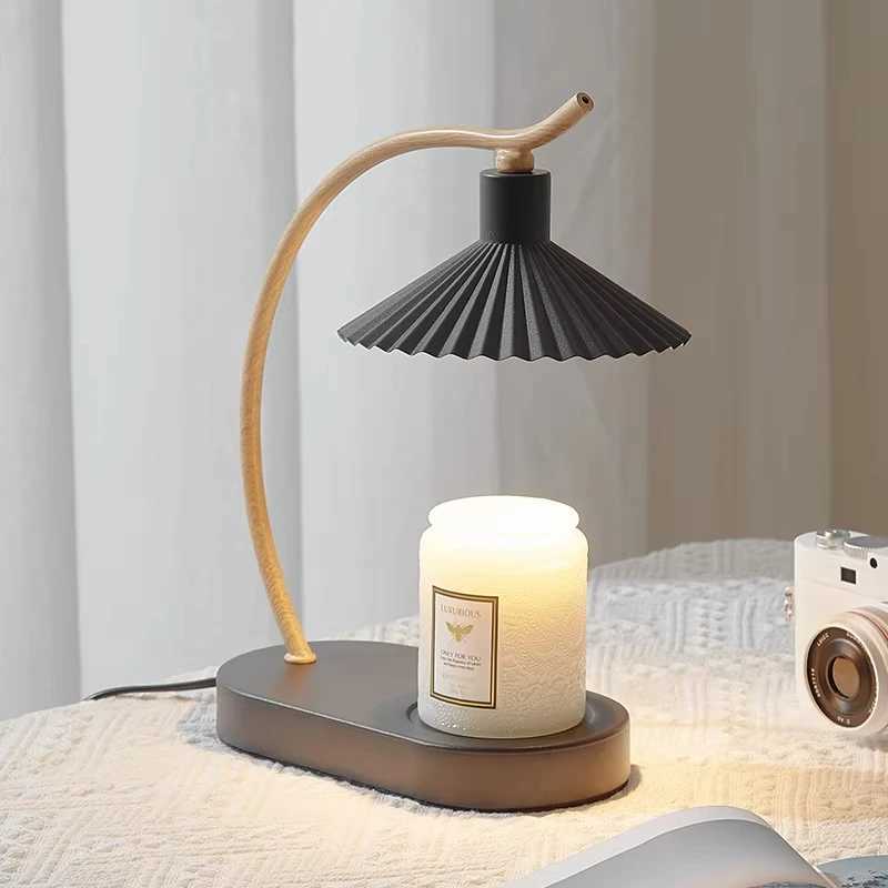 Nordic Style Folding Table Lamp Adjustable Candle Wax Heater with TimerAromatherapy Diffuser Adjustable BrightnessHeat C251115