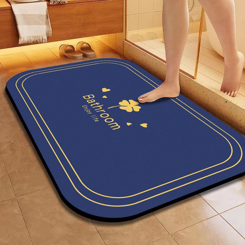 Bathroom Rugs Non Slip Washable - Ultra Soft Absorbent Chenille Bath Mat, Quick Dry Shaggy Floor Carpet for Tub Shower