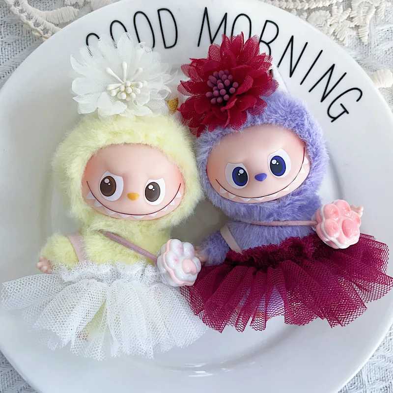 Mini Labubu Clothes Ballet Dress wiht Handband For 105cm Labubu V4 Doll Clothes Outfit Accessories Ropa Labubu C2509241