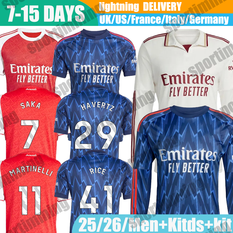 2024 Soccer Jerseys white #4 RICE #41 degaard #8 MARTINELLI #11 GYOKERES #14 Men's & Kids' Football Shirts