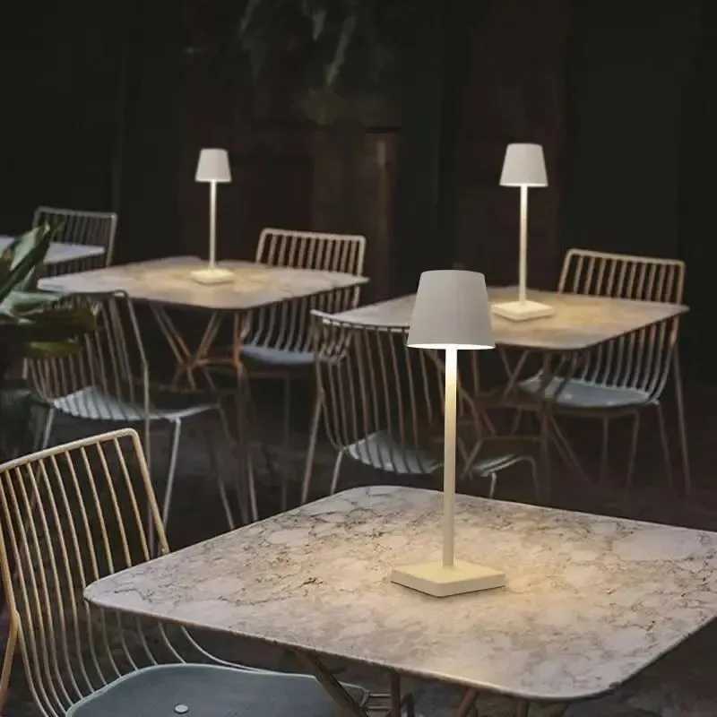 LED Touch Sensor Table Lamp Rechargeable Wireless 3 Colors Desktop Night Light for Restaurant Hotel Bar Room Decor C251115