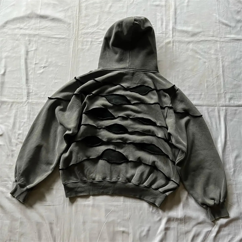 Streetwear Hoodie Y2K Hip Hop Retro Patch Oversized Retro Hoodie Sweatshirt Mens Womens Punk Rock Gothic Pullover Hoodie Clothes 240814