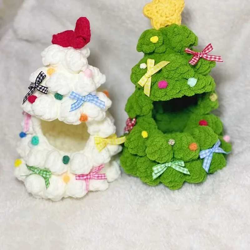 Handmade Soft Knitted Crochet Doll Clothes for Labubu V123 Cute Christmas Tree Shape Outfit Creatitive Christmas Gifts for Kids C250924