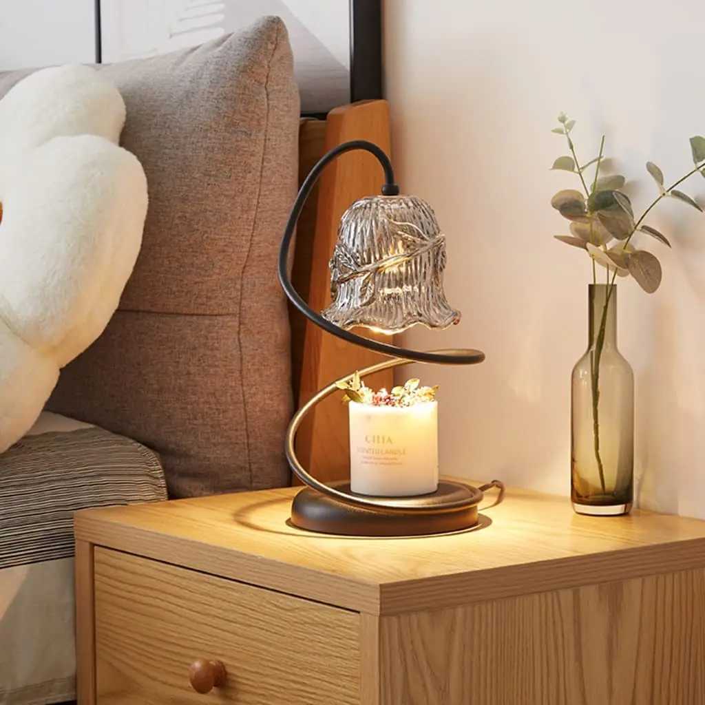 Table lamp decoration Candle Lamp Furnace Glass Aromatherapy Melting Wax Lamp Melting Candle Lamp Bedroom Atmosphere Table Lamp C251115