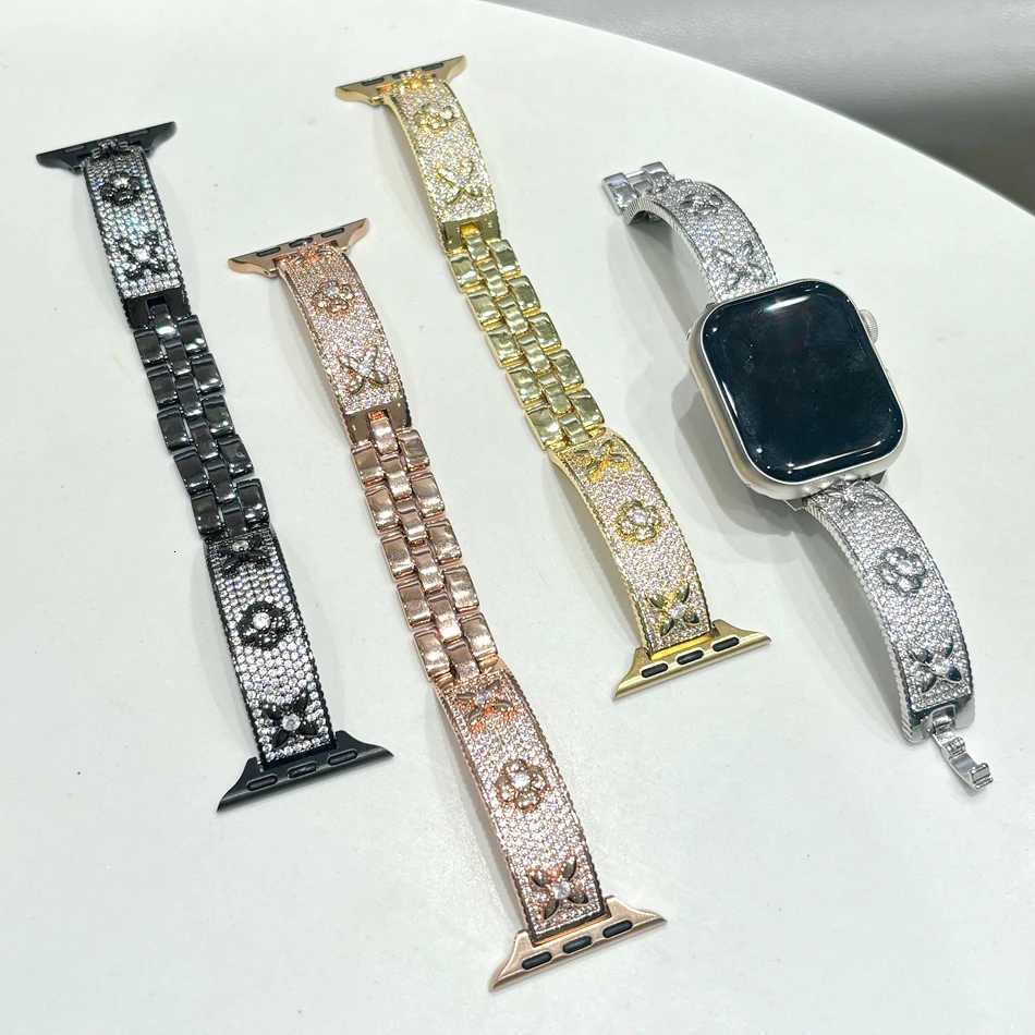 Designer Clover Strap for Watch Band 38 40 4142 45 46 49mm iWatch Series 10 9 8 7 6 5 4 3 SE Ultra Luxury Jewelry Bracelet Z250924