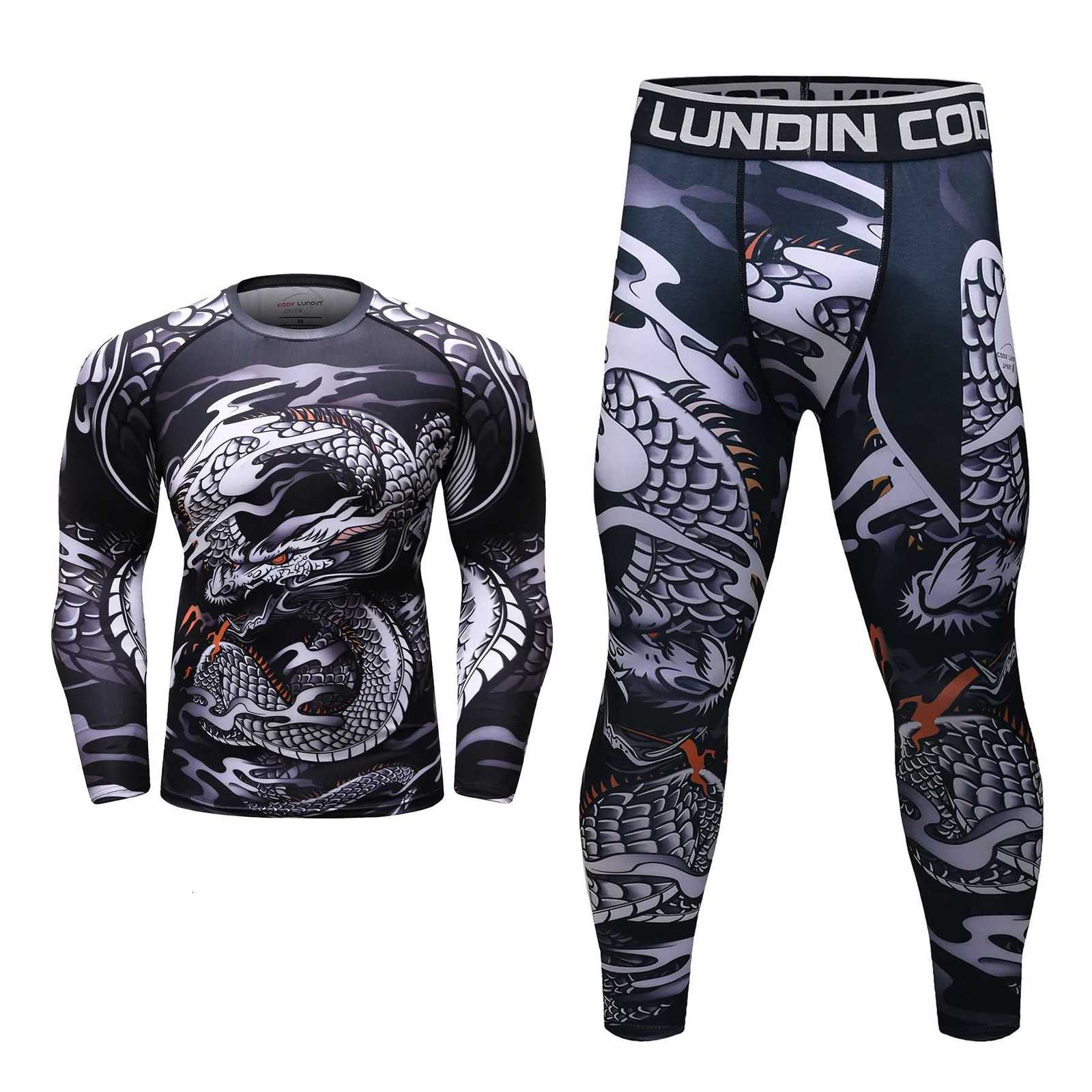 Cody Lundin Rash Guard Sportsuit MMA Tshirt Pants MMA Shorts 4PCS Brazilian Jiu Jitsu Bjj Boxing Grappling Set For Men X250924