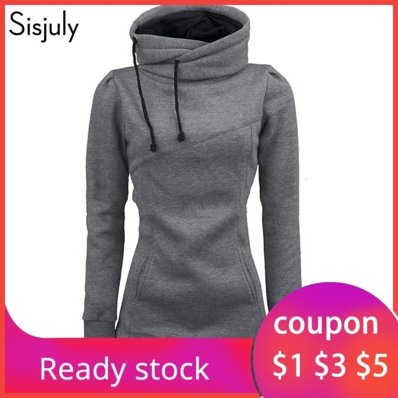 Sisjuly women hoodie sweatshirt solid hooded long sleeve pullover hoodies drawstring plus size 4XL fashion female spring hoodie 200924