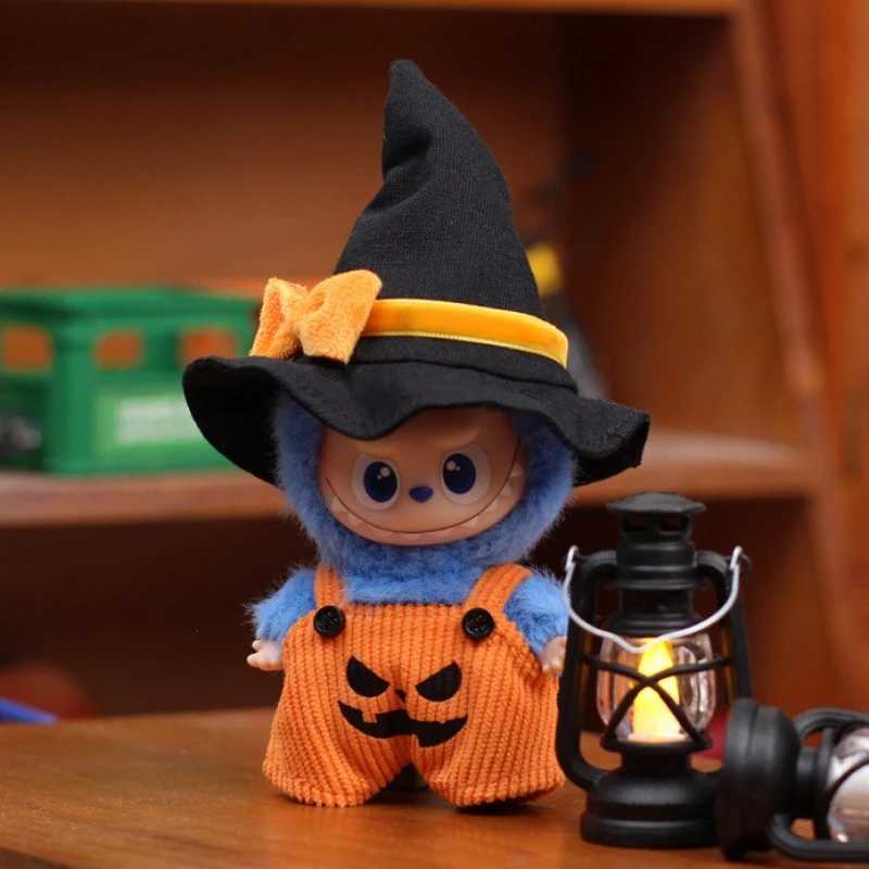 40 ClothLovely Halloween Clothes Set Cute Pumpkin Dress with Hat for Labubu V4 Doll Clothes Outfit Accessories C250924