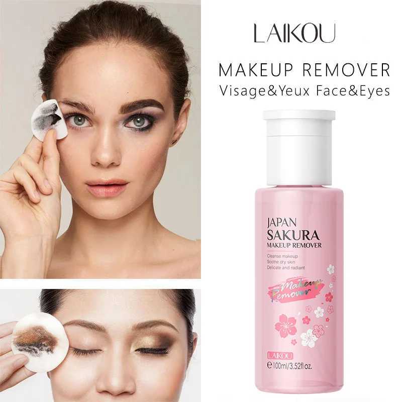 LAIKOU Portable Makeup Remover lashes Cleansing Liquid Water Lip Eye Gentle Care MakeUp Travel Skin Remover Face Skincare 100ml F250924