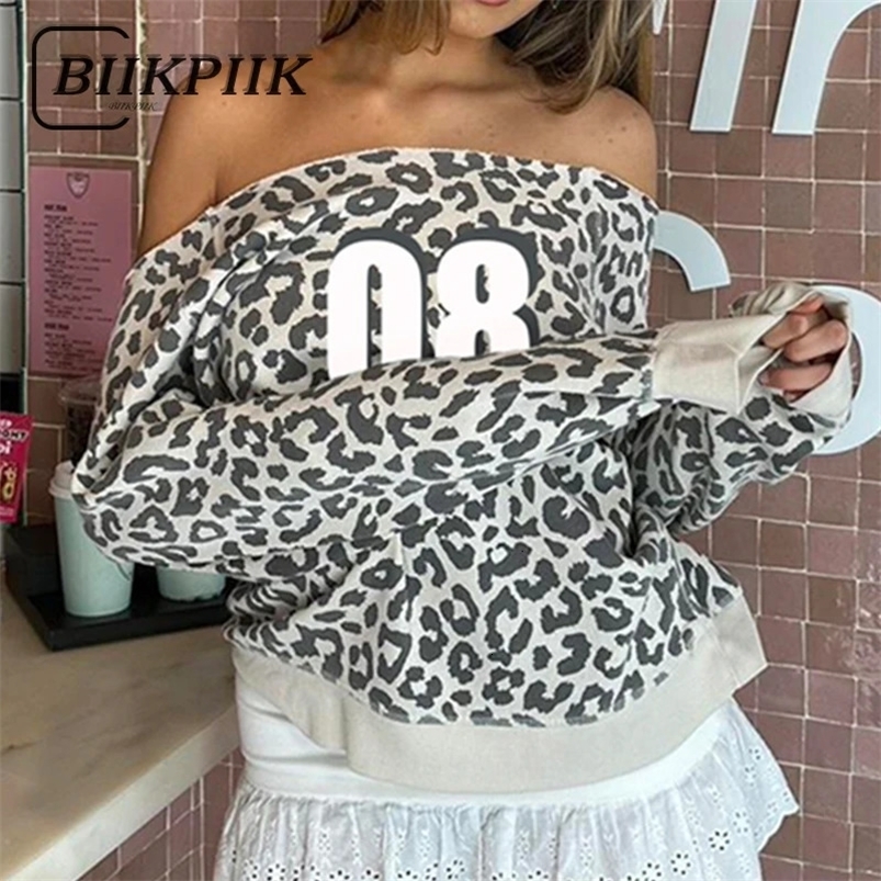 BIKPIIK Fashion Digital Leopard Hoodie Street Clothing Patch Work Skeleton Collar Long Sleeve Zipper Autumn Winter Womens Sportswear 241214