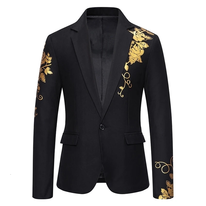 Fashion Paisley Stamped Printed Mens Coat Casual Business Wedding Slimming Set Single Button Set Party Coat Office 241025