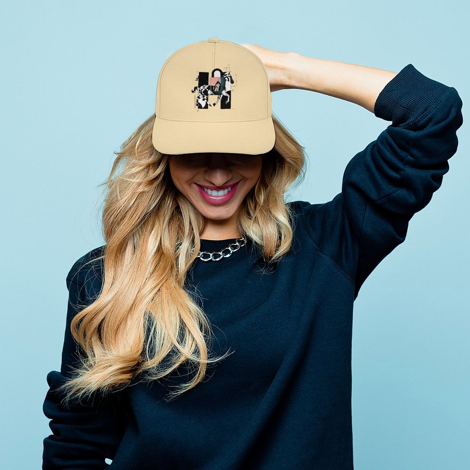 H Designer Beige Bucket hat Luxury Horse Funny Novelty Hat Golfing Sport, Breathable Golf Snapback Hats for Men Women Customizable HE