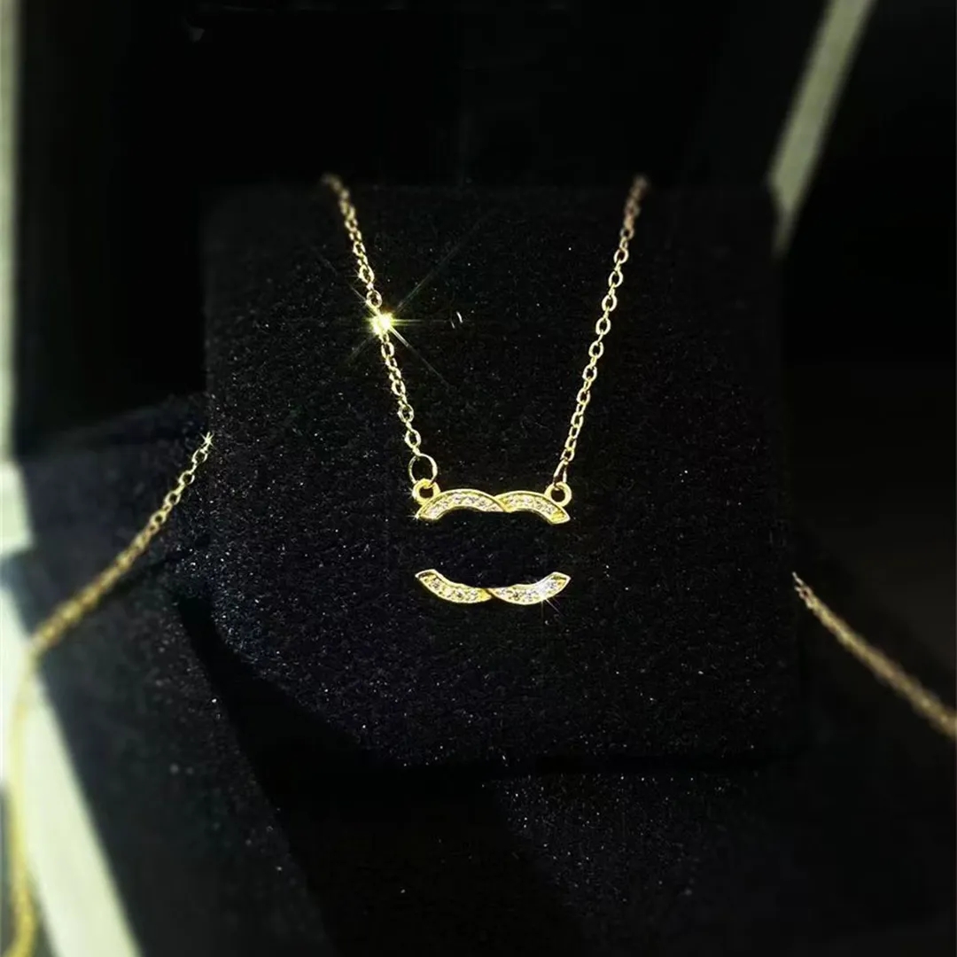 Necklace designer necklaces luxury necklace designer jewelry women metal diamonds letter charm necklace Extra long style gift Various styles High quality jewelry