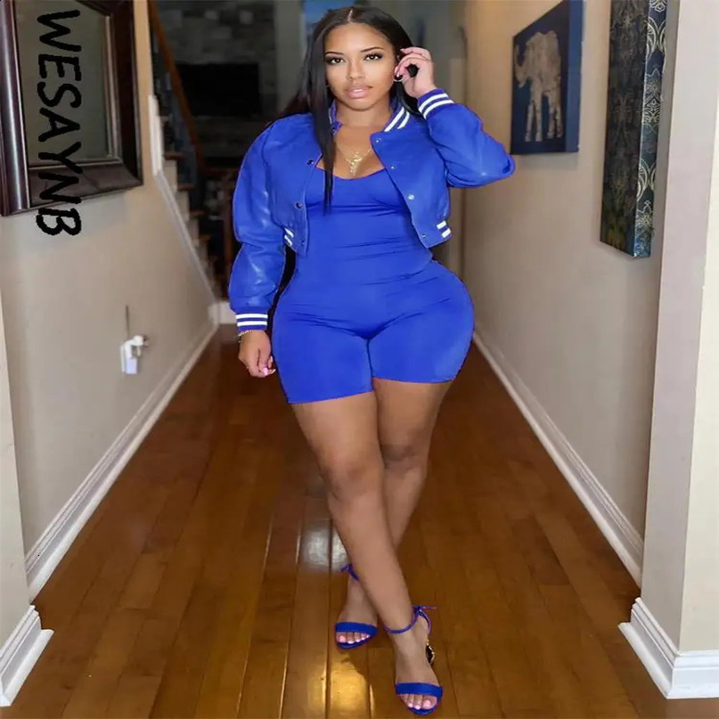 Patchwork Baseball Fashion Fall Pu Leather Jackets For Women Button Black Crop Top Coats Varsity Bomber 250228