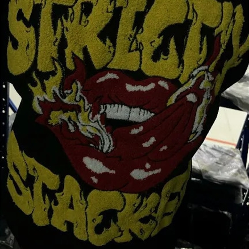 Streetwear Jacket Y2K Men Harajuku Hip Hop Cartoon Letter Towel Embroidered Oversized Jacket Goth Baseball Uniform Coat Clothes 240717