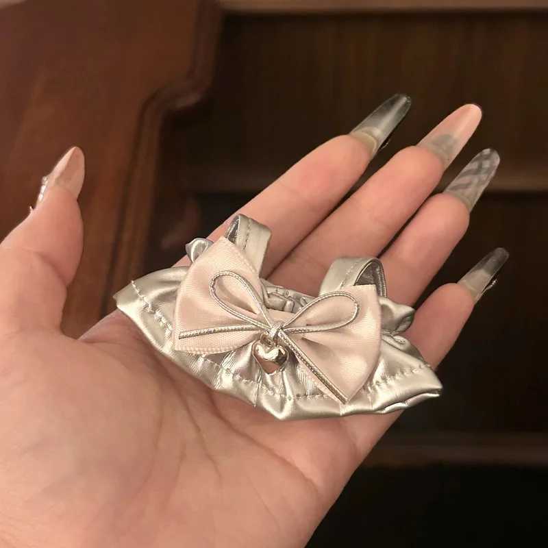 New Suitable For Labubu Clothing 40 Generation 10cm Mini Doll Clothes Cute Little Silver Skirt Suit Only Clothes No Dolls C250924