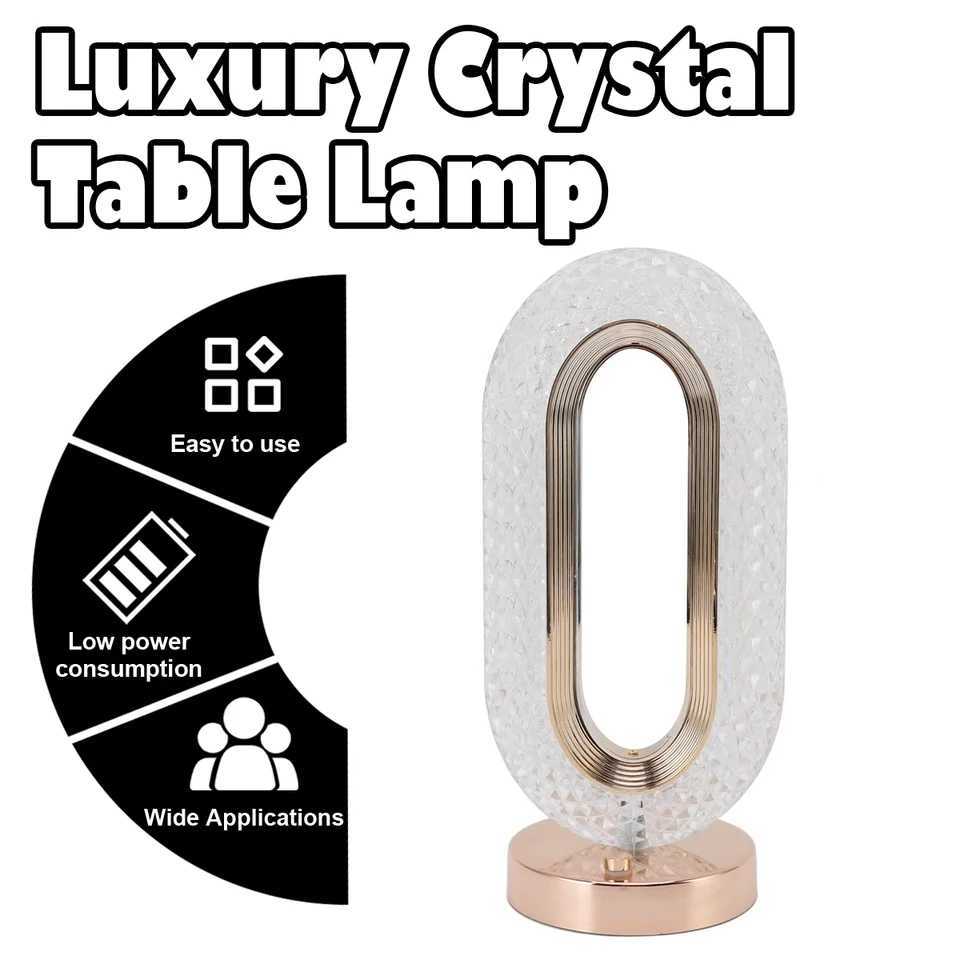 Crystal Oval Table Lamp led small night light street diy Snowy Flowing Hemp snow nightlight convenientlight bedroomgirllight C251115