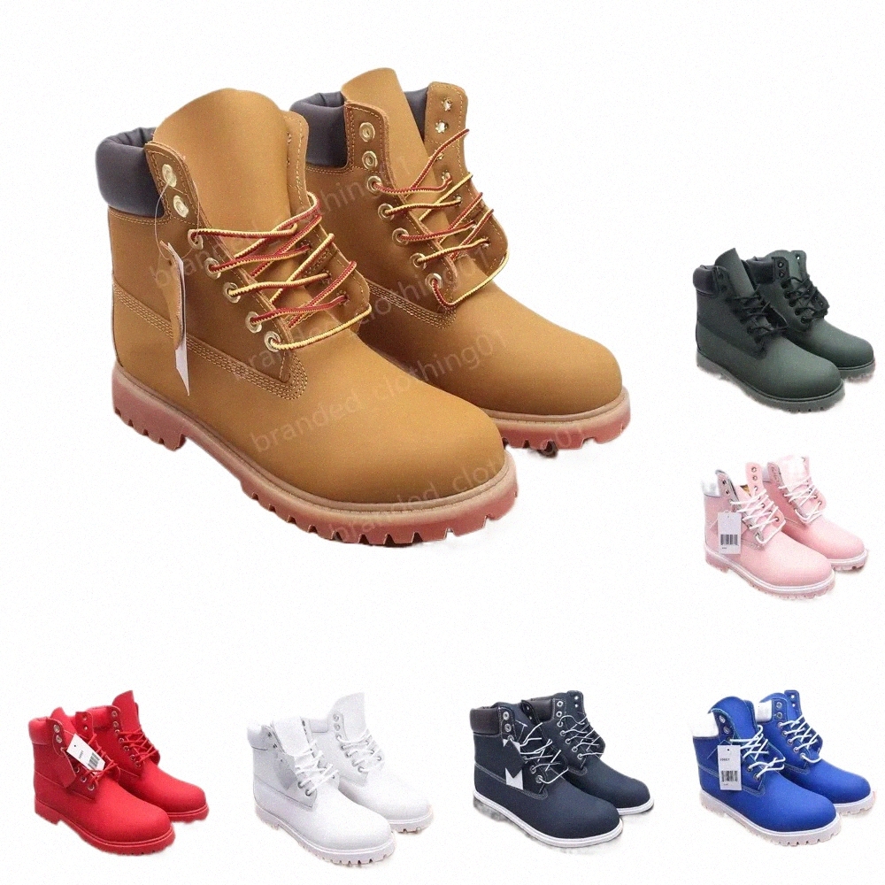 tims Designer Outdoors for men waterproof boots classic Martin Shoes cowboyboots Rhubarb Red Blue Black Camo Military Pink Hiking motorcycle size 36-4 X1zS#