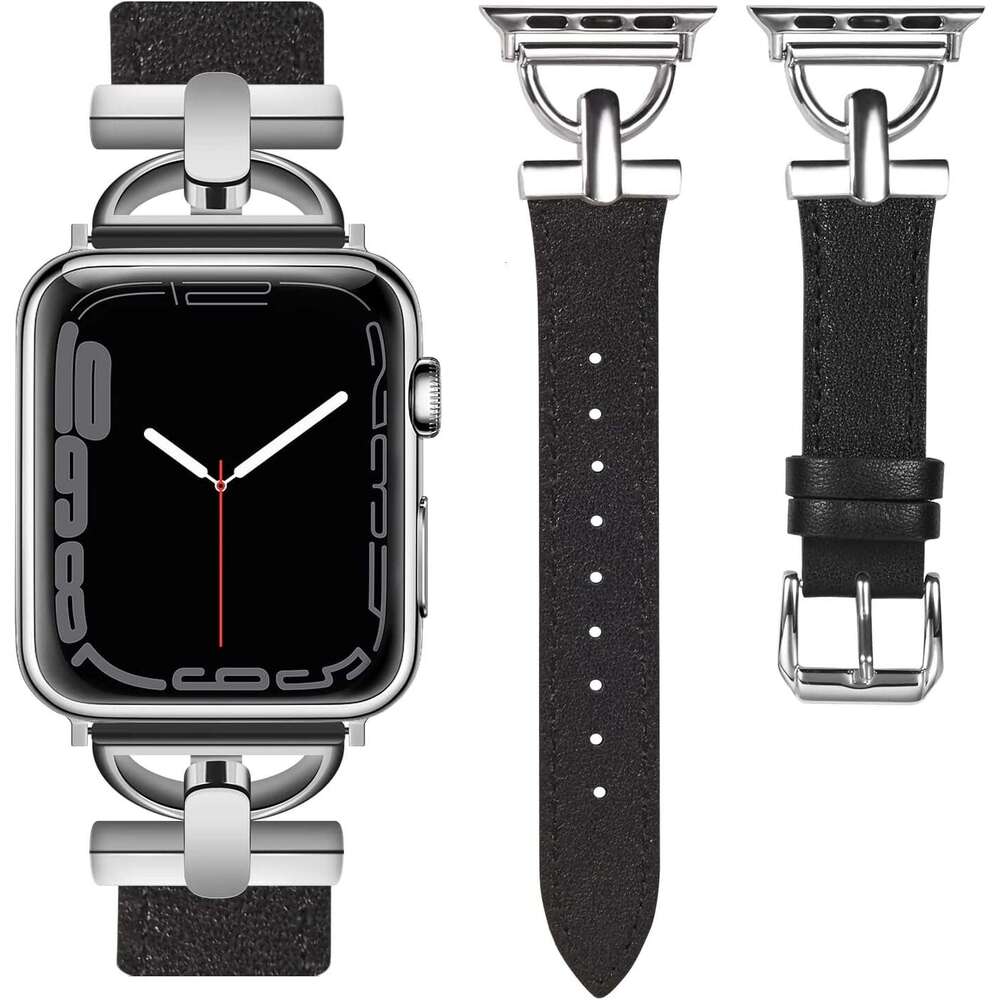 Leather Band Compatible with Apple Watch Bands Women 41mm 40mm 38mm 49mm 46mm 45mm 44mm 42mm, Fancy Dressy Strap for iWatch Series 11 10 9 8 7 6 5 4 SE/Ultra 3