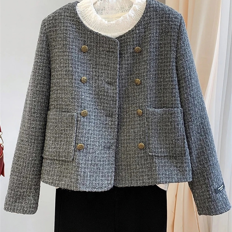 Gray Tweed Short Ja… - image