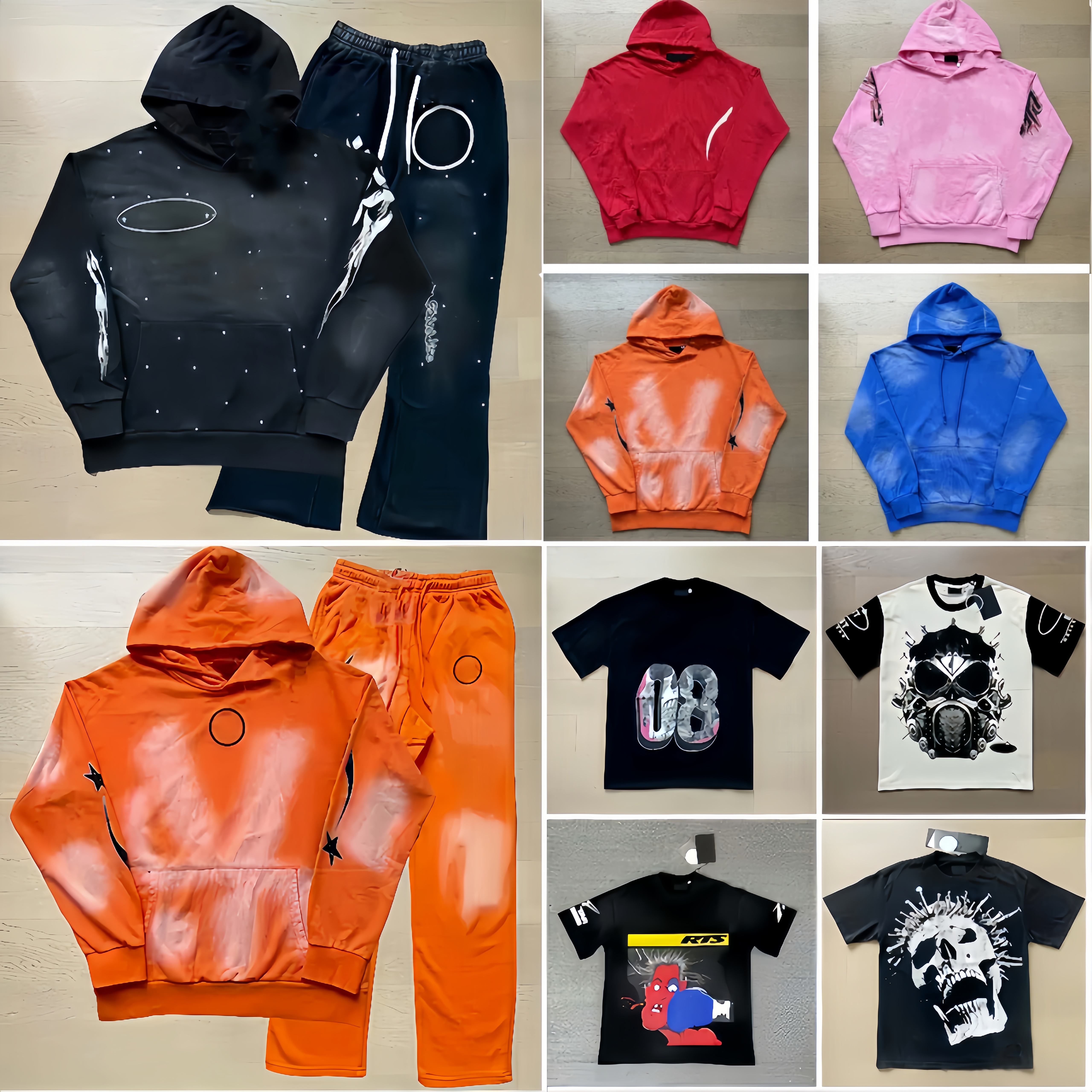 Designer Mens T Shirt hoodie Summer Fashion clothes Tshirt High quality loose hip hop Tshirt Casual streetwear Washed Couple designer shirts men clothes US SIZE S-XL