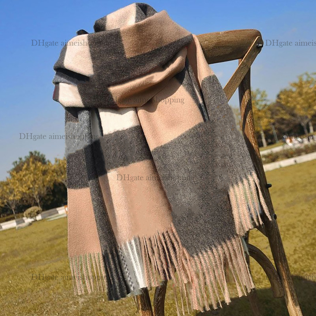 Designer cashmere scarf Winter women and men long Scarf quality Headband fashion classic printed Check Big Plaid Shawls