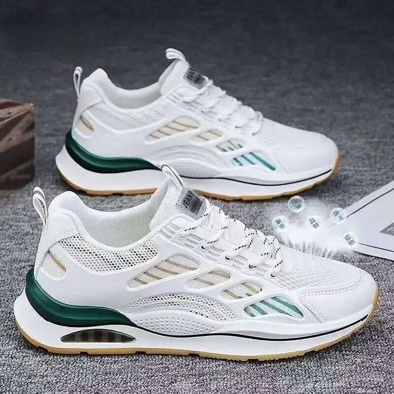 2024 Hot Selling Latest Fashion Men's Sneakers Light Wear Resistant Anti Slip Running Casual White Shoes for Men