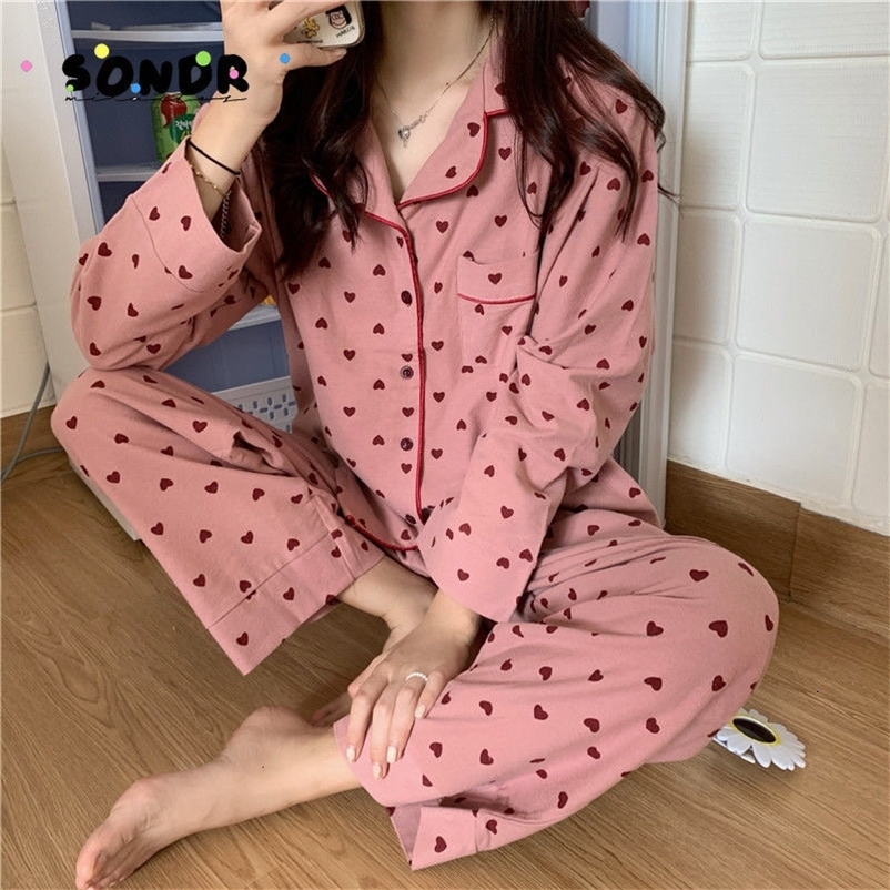 Women's Sleepwear Homewear Winter Print Sweetheart Pajamas Set Women Lounge Set Pyjamas Sleepwear Nightwear Pijama Mujer Women's Pajamas 230