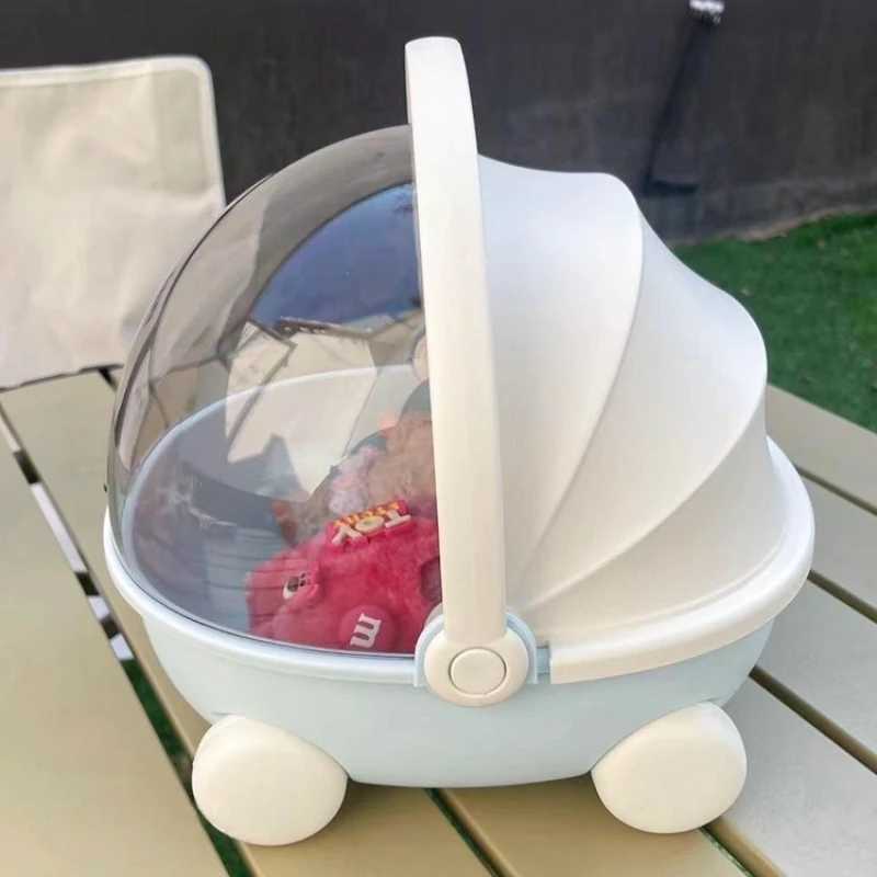 For Labubu Baby Pram V1 V2 V3 Labubu Space Module Doll Sleep Cradle Cart Dolls Bed Furniture Accessories Toy Birthday Gift C250924