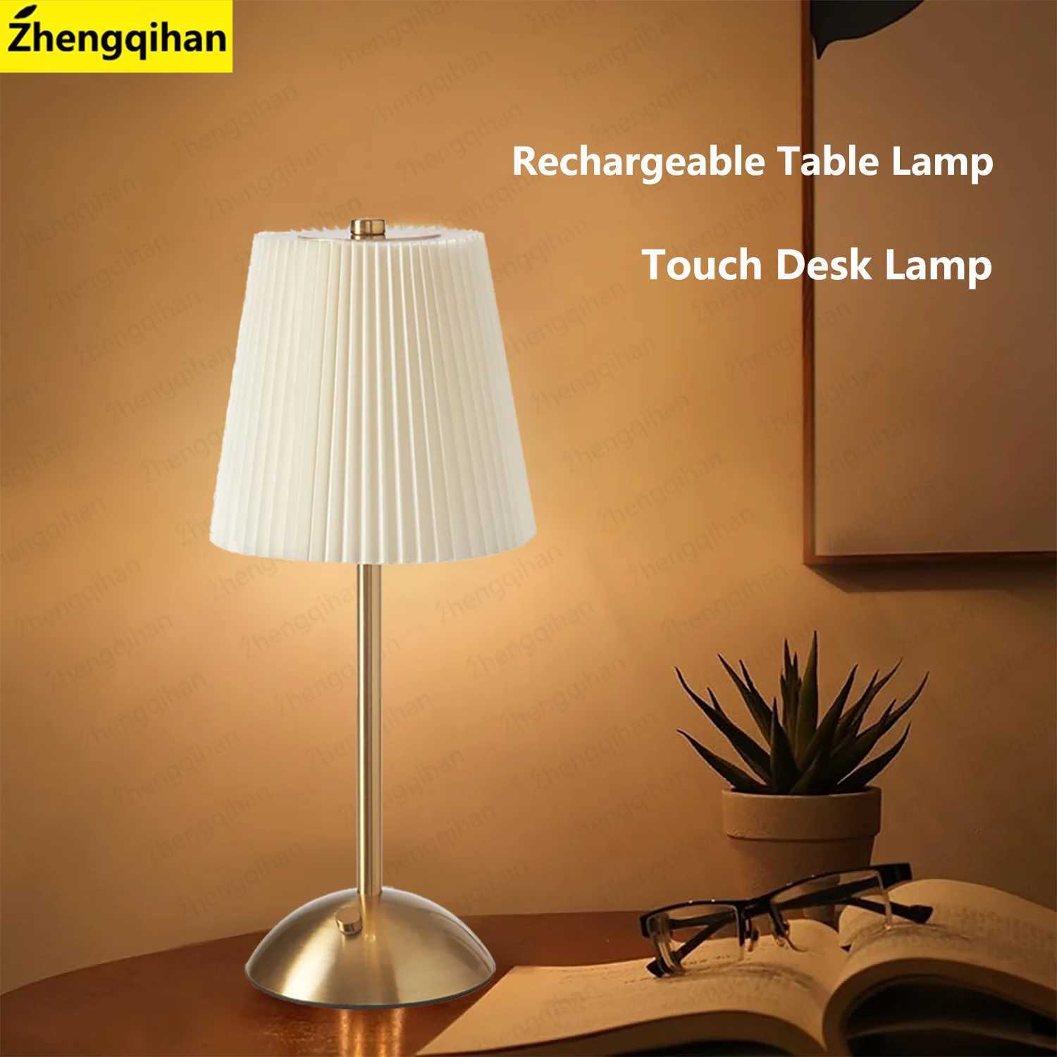 LED Table Lamp Touch Sensor Rechargeable Desktop Night Light Wireless Reading Lamp For Restaurant Hotel Bar Bedroom Decor Light C251115