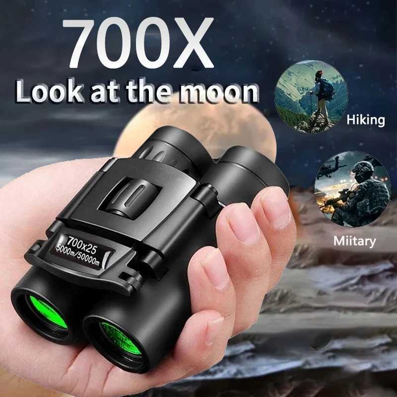 700x25 HD Zoom Portab Powerful Binoculars Long Range 4 Tescope Jumels Folding FMC Binoculars for Hunting Cam Travel Y250924