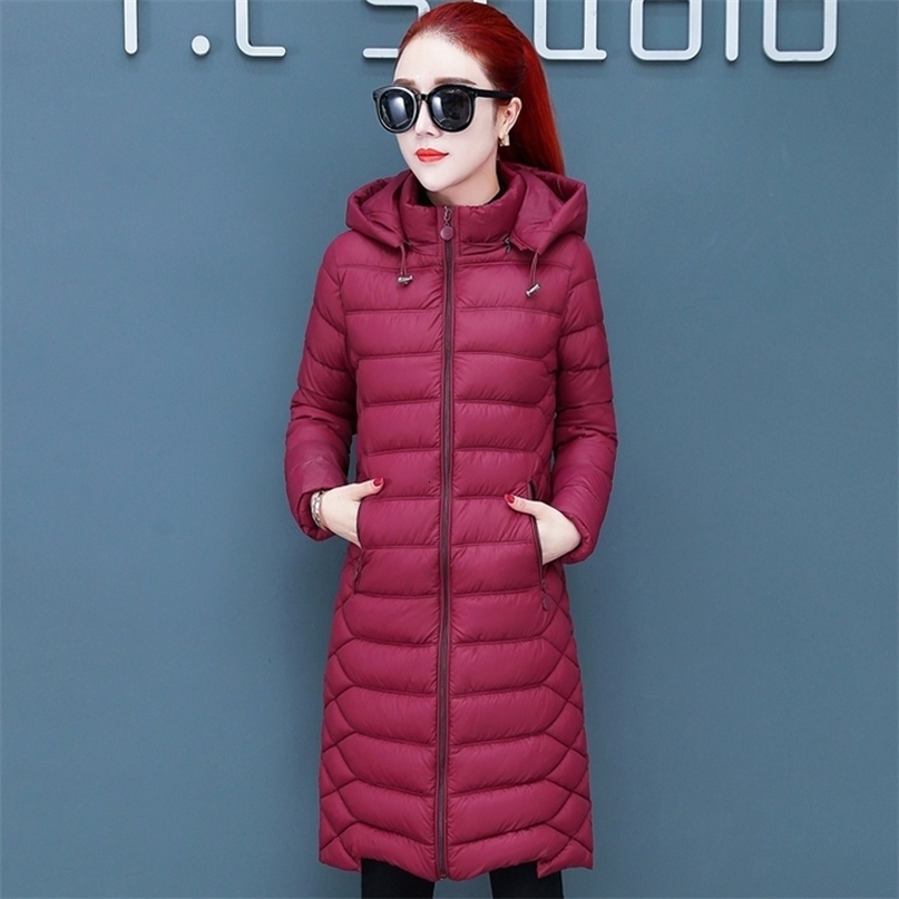 Casual Winter Jacket Women Solid 4 Colors Hooded Female Outwear parka Long Padded Coat Mujer Invierno 200928